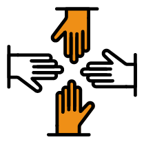 Team hand icon