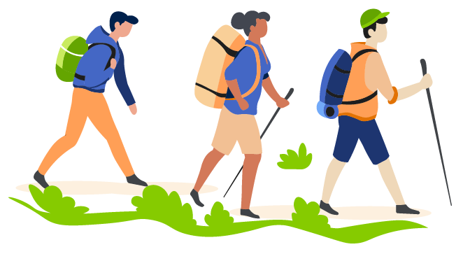 Hikers illustrations