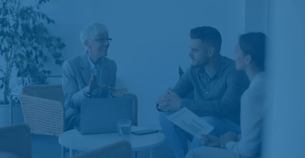 Financial Advisor meeting with clients