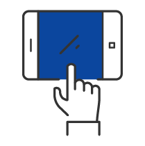 blue phone icon