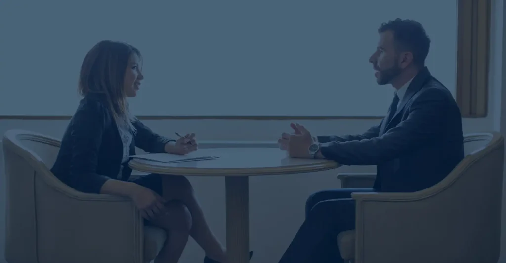 Financial Advisors having a face to face meeting